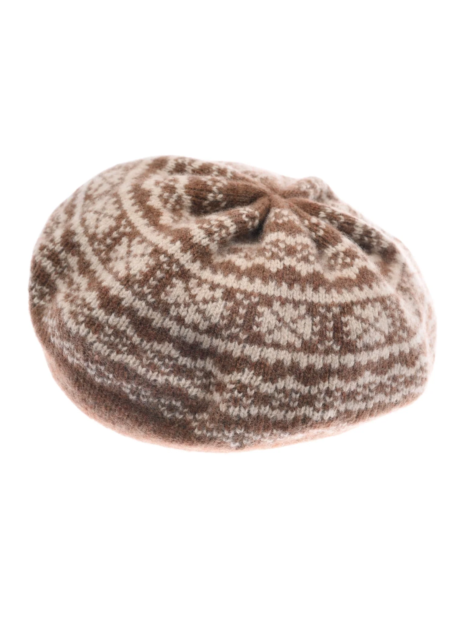 Auld Stock Two-Colour Fairisle Beret - Image 2