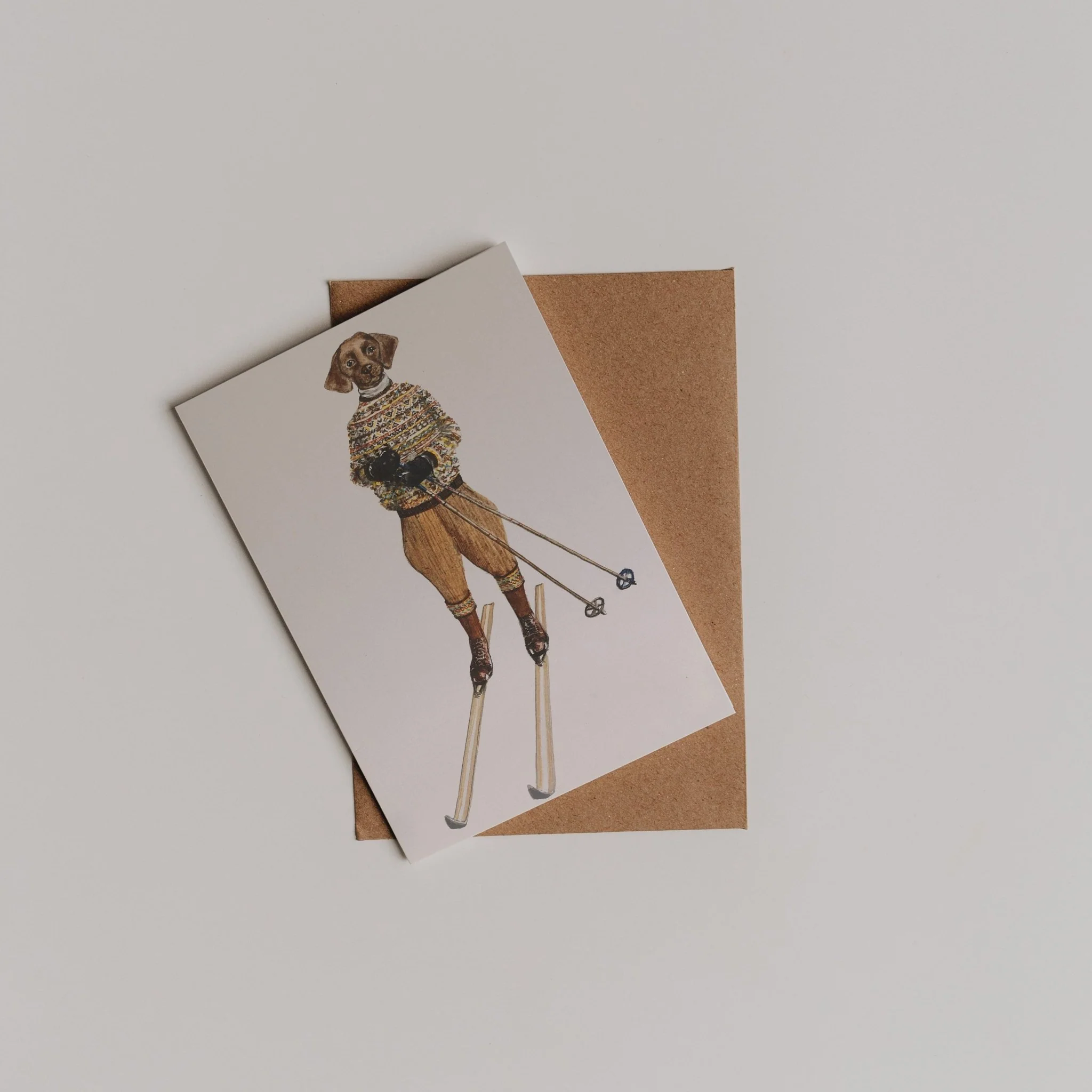 Le Ski Greeting Card