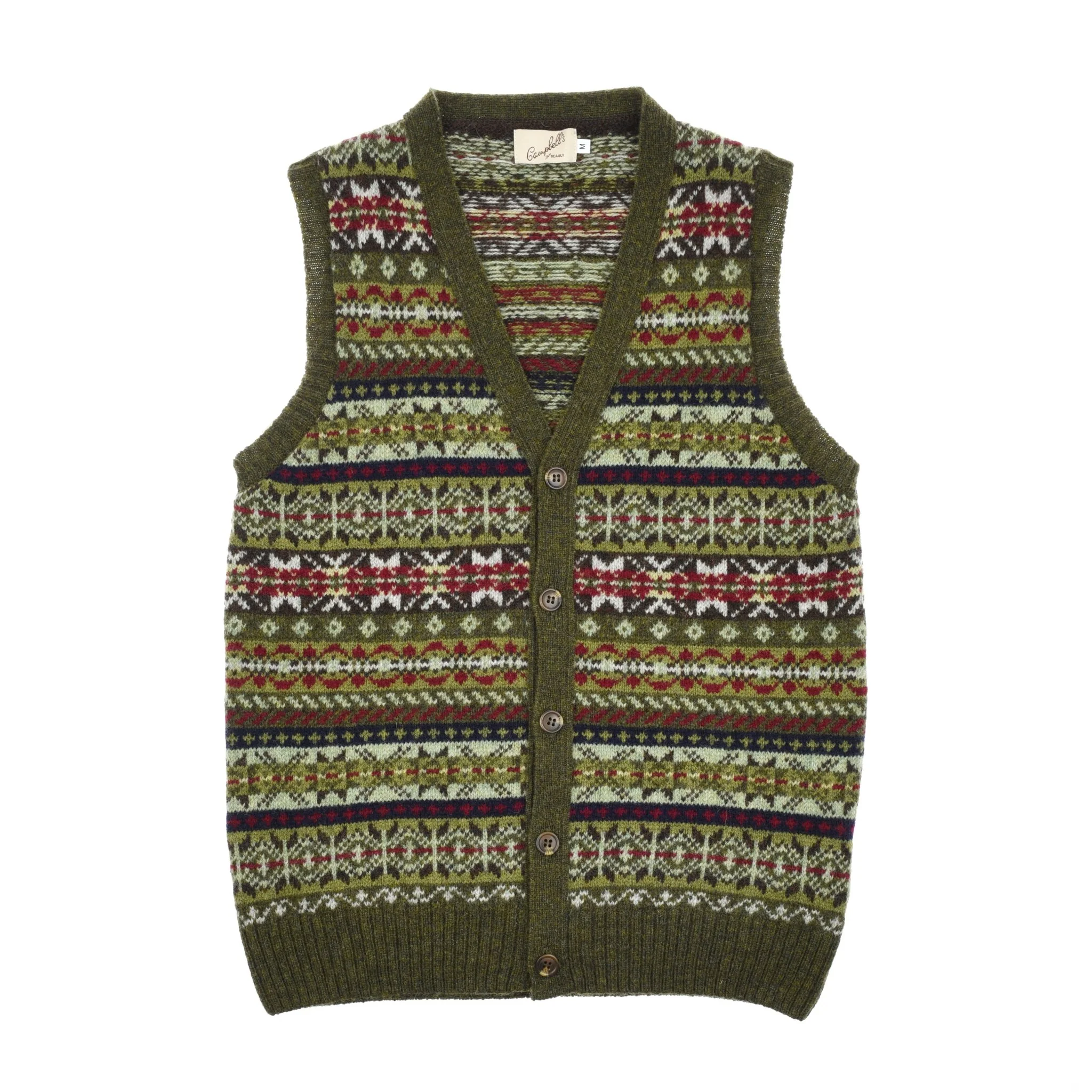 Fairisle V-Neck Waistcoat - Image 2