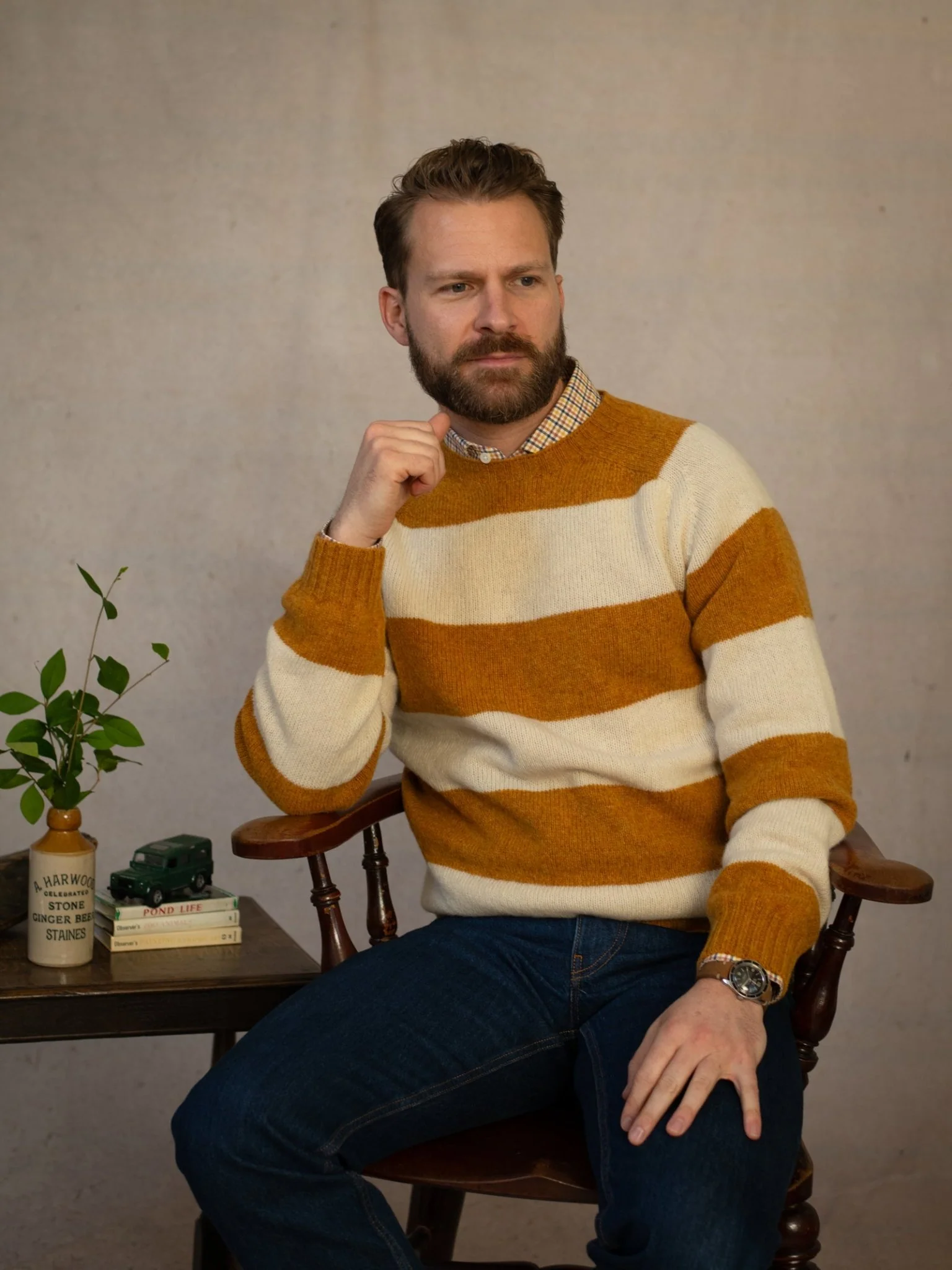 Shetland Stripe Crew Jumper