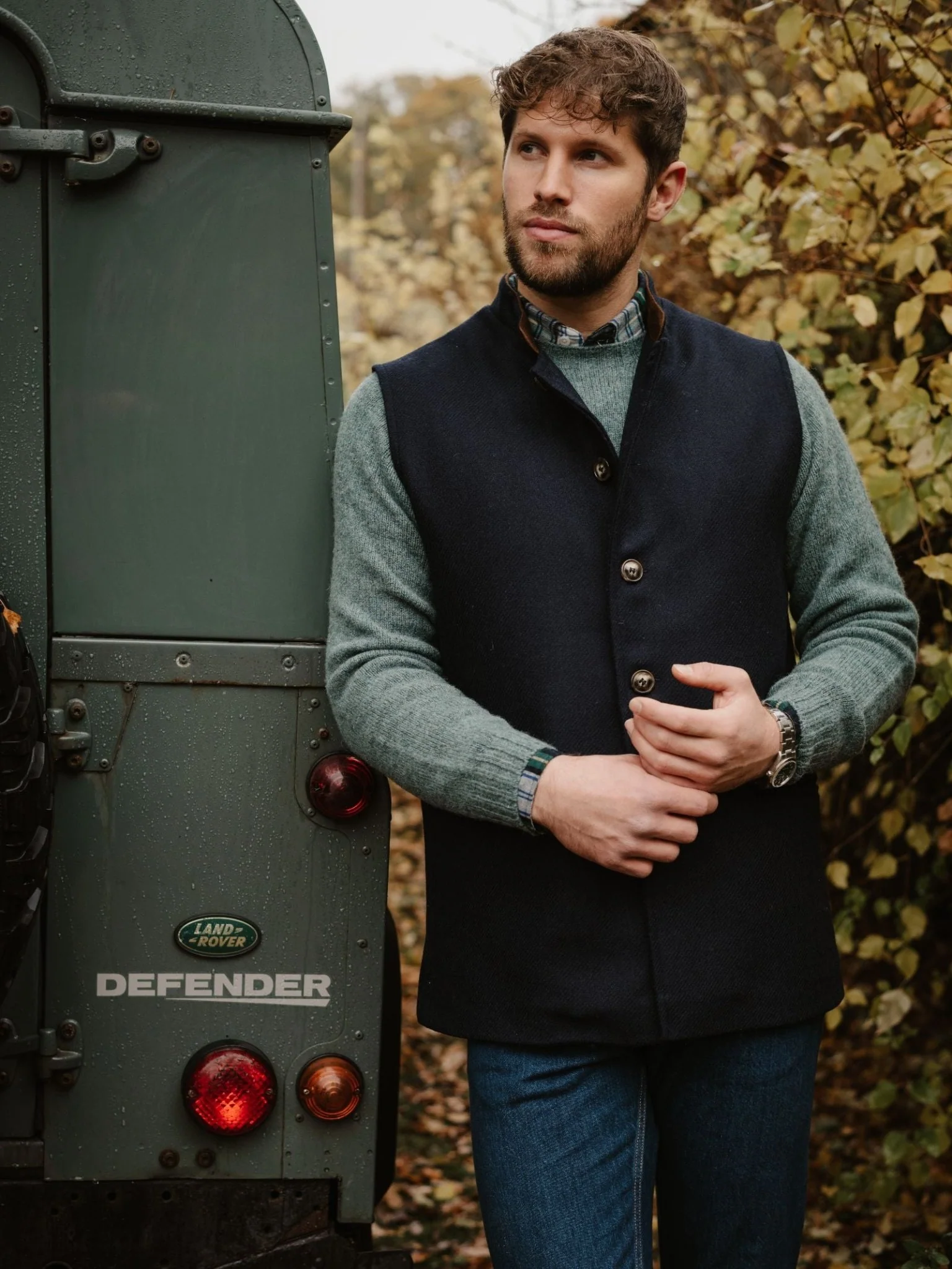 Tweed Nehru Gilet - Image 4