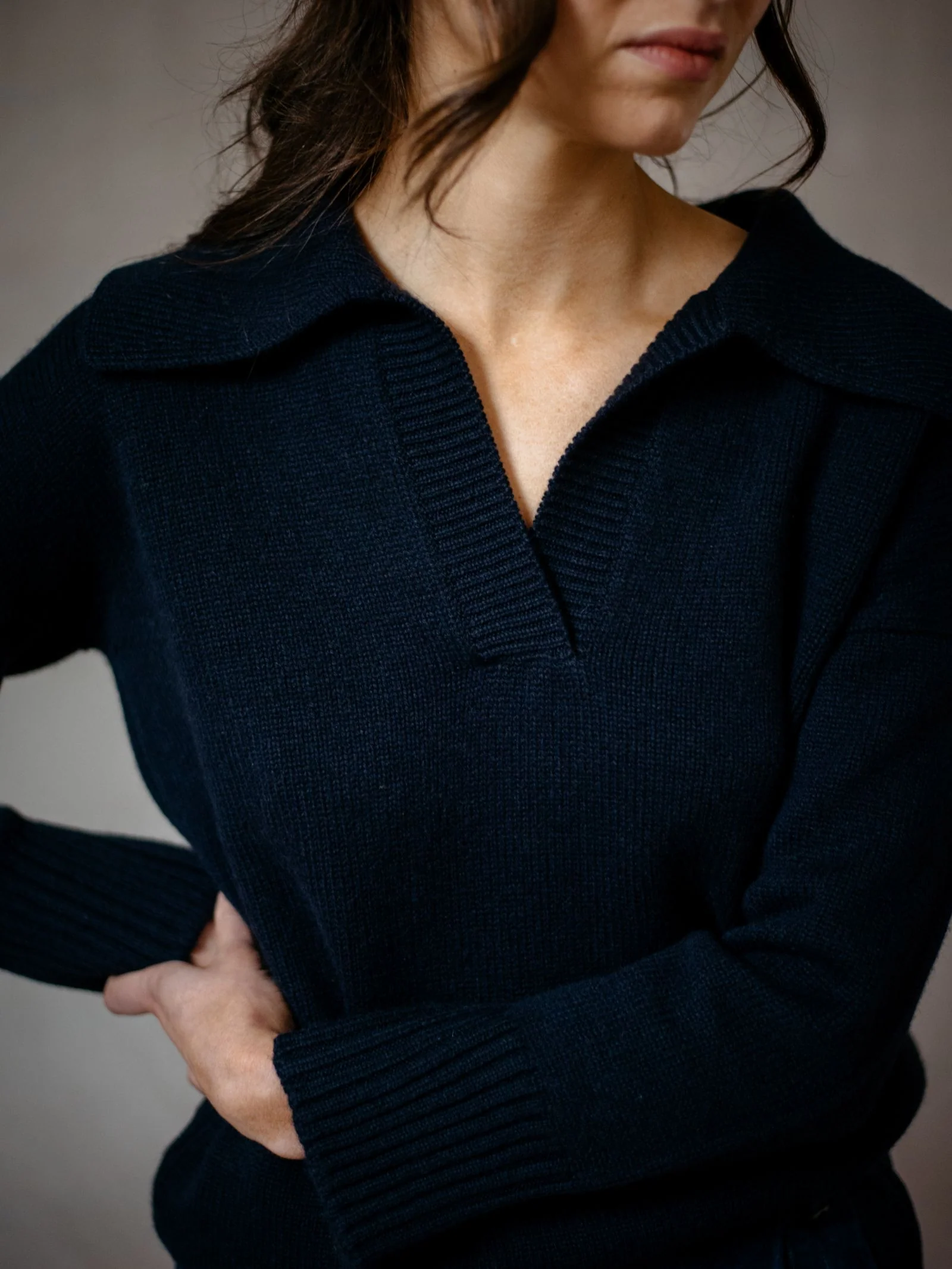 Auld Stock Cashmere Shirt Jumper - Image 6