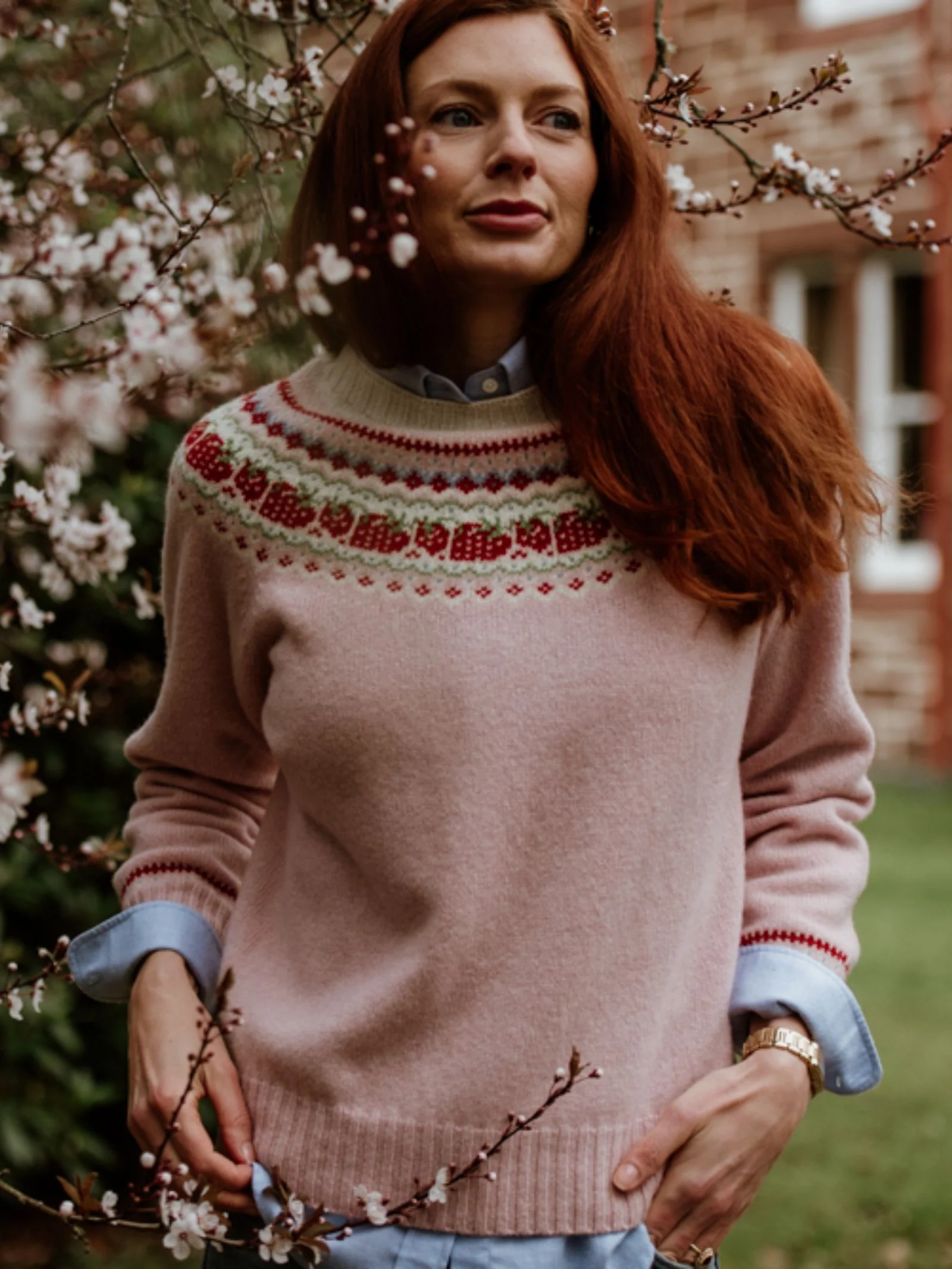Strawberry Yoke Jumper