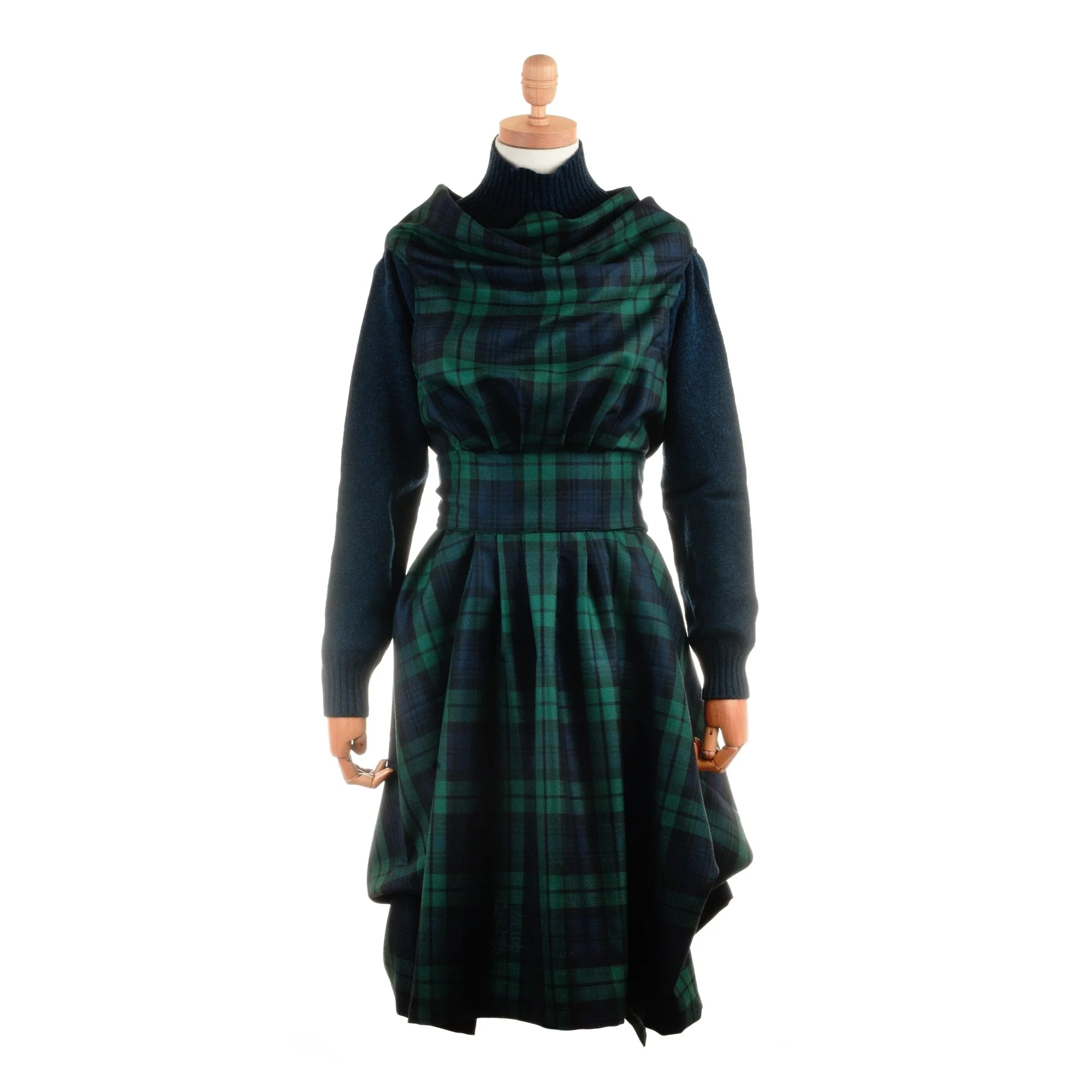 Reversible Wool Wrap Dress - Image 6